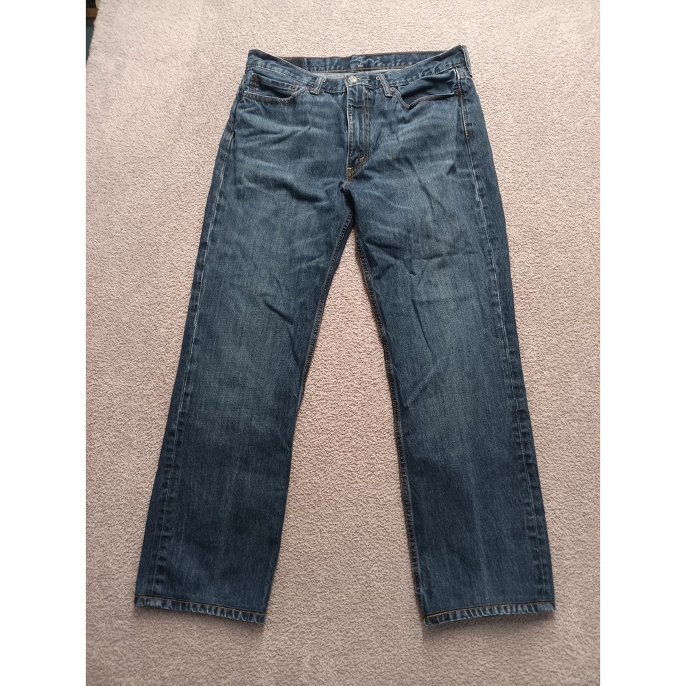 Levi's 514 Straight Fit Men's W36 L32‎ Blue Denim Jeans Made in Mexico
